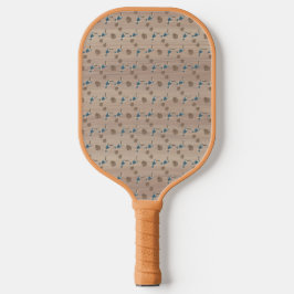 Pickleball Paddle, Retro Tiki Parrot und Palm Schläger