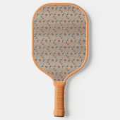 Pickleball Paddle, Retro Tiki Parrot und Palm Schläger (Rückseite)