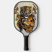 PICKLEBALL PADDLE TIGER MIT FLAMES DITIAL (Vorderseite)