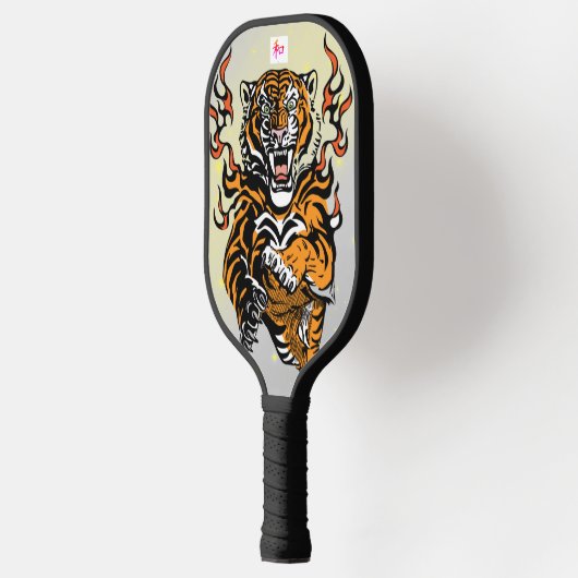 PICKLEBALL PADDLE TIGER MIT FLAMES DITIAL (Links)