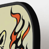 PICKLEBALL PADDLE TIGER MIT FLAMES DITIAL (Linke Seite)