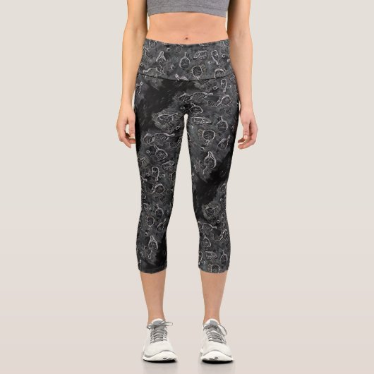 Pickleball Paddle Tornado!! Hochwaisted-Capris Capri Leggings (Vorderseite)