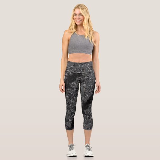 Pickleball Paddle Tornado!! Hochwaisted-Capris Capri Leggings (Vorderseite)