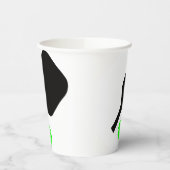 Pickleball-Paddle und grüne Bälle Pappbecher (Links)