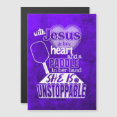 Pickleball Paddle und Jesus Card Magnetkarte (Vorne/Hinten)