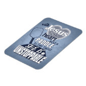 Pickleball Paddle und Jesus Zitat Magnet (Linke Seite)