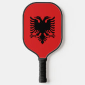 Pickleball Paddle unter der Flagge Albaniens (Vorderseite)