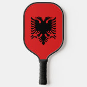 Pickleball Paddle unter der Flagge Albaniens (Rückseite)