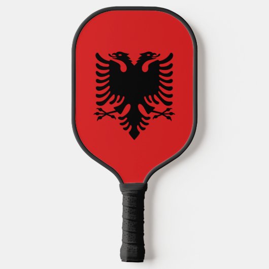 Pickleball Paddle unter der Flagge Albaniens (Rückseite)