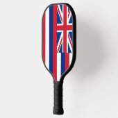 Pickleball Paddle unter der Flagge Hawaiis, USA (Links)