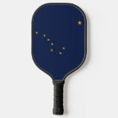 Pickleball Paddle unter der Flagge von Alaska, USA (Rückseite)