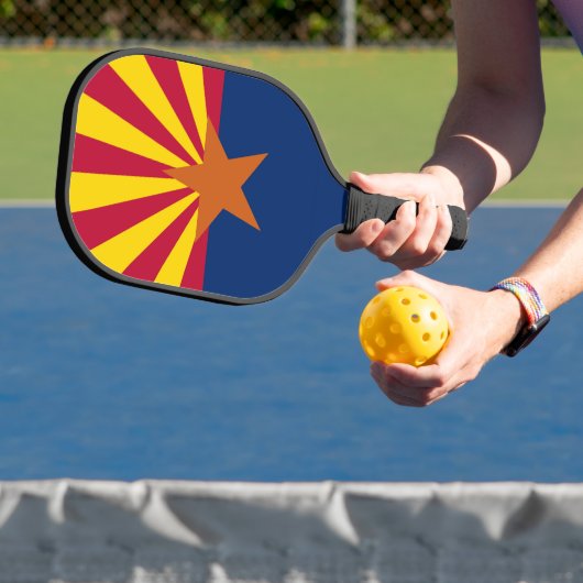 Pickleball Paddle unter der Flagge von Arizona, US (InSitu)
