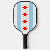 Pickleball Paddle unter der Flagge von Chicago, US (Vorderseite)