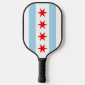 Pickleball Paddle unter der Flagge von Chicago, US (Rückseite)