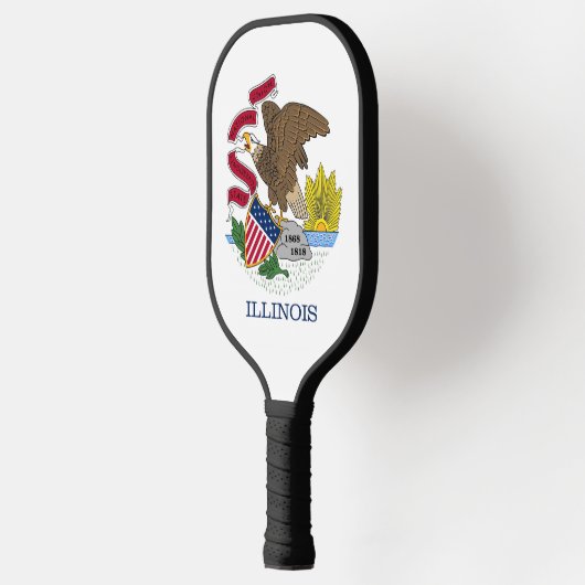 Pickleball Paddle unter der Flagge von Illinois, U (Links)