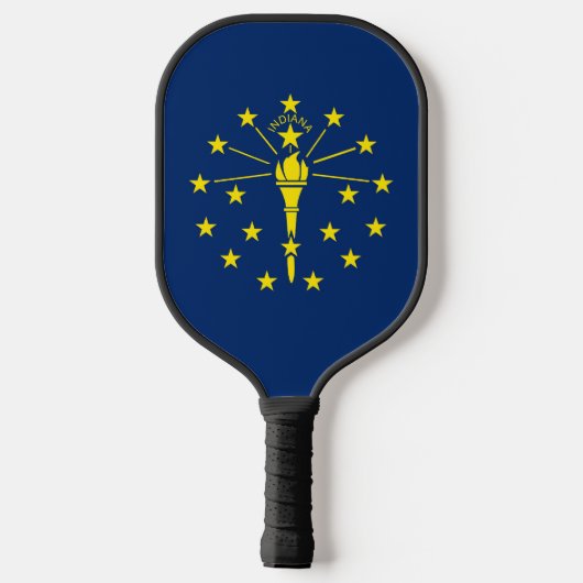 Pickleball Paddle unter der Flagge von Indiana, US (Rückseite)