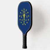 Pickleball Paddle unter der Flagge von Indiana, US (Links)