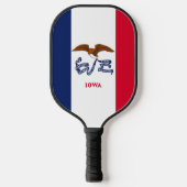 Pickleball Paddle unter der Flagge von Iowa, USA (Vorderseite)