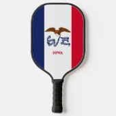 Pickleball Paddle unter der Flagge von Iowa, USA (Rückseite)