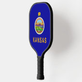 Pickleball Paddle unter der Flagge von Kansas, USA (Links)
