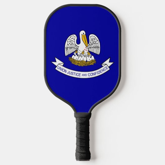 Pickleball Paddle unter der Flagge von Louisiana, (Vorderseite)