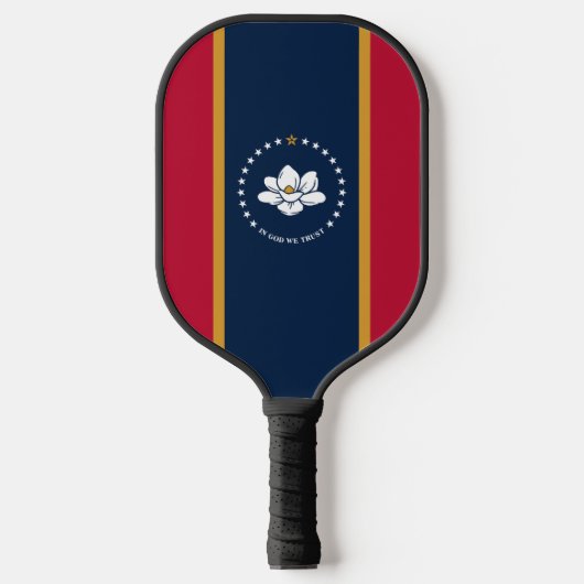 Pickleball Paddle unter der Flagge von Mississippi (Vorderseite)