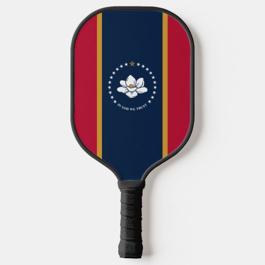 Pickleball Paddle unter der Flagge von Mississippi (Rückseite)