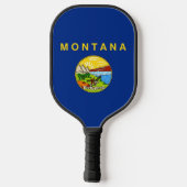 Pickleball Paddle unter der Flagge von Montana, US (Rückseite)