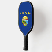 Pickleball Paddle unter der Flagge von Montana, US (Links)