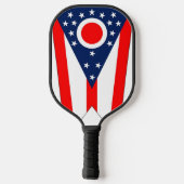 Pickleball Paddle unter der Flagge von Ohio, USA (Rückseite)