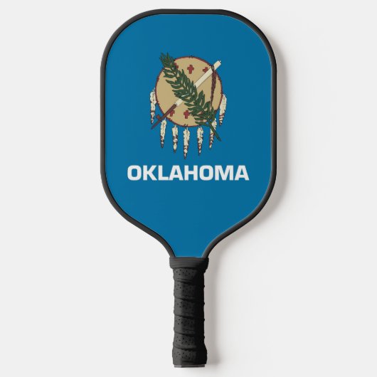 Pickleball Paddle unter der Flagge von Oklahoma, U (Vorderseite)