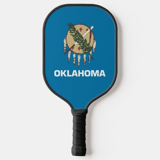 Pickleball Paddle unter der Flagge von Oklahoma, U (Rückseite)