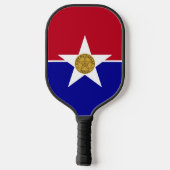 Pickleball Paddle with flag of Dallas, USA (Rückseite)