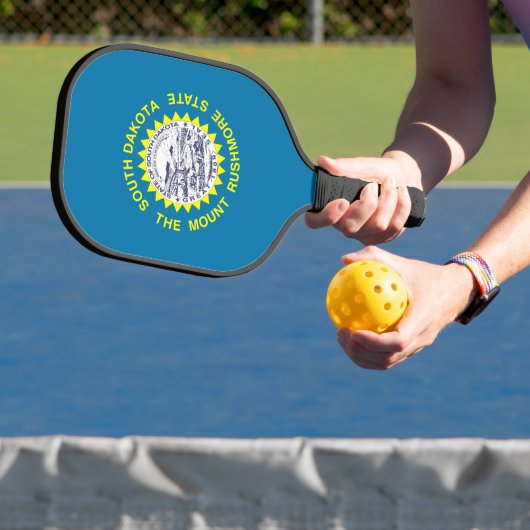 Pickleball Paddle with flag of South Dakota, USA (InSitu)