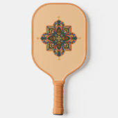 Pickleball Paddle with geometric peachy mandala (Rückseite)