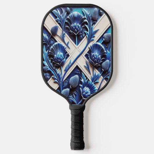 Pickleball Paddle with Scottish Thistles (Vorderseite)