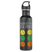 Pickleball Paddle - Witziger Karo aus meinen sechs Edelstahlflasche (Vorderseite)