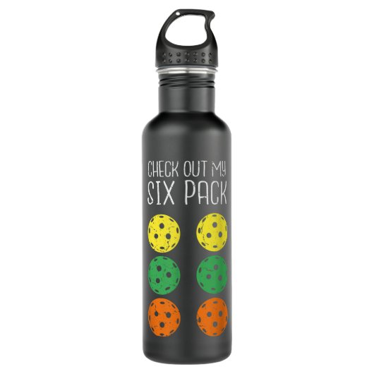 Pickleball Paddle - Witziger Karo aus meinen sechs Edelstahlflasche (Vorderseite)