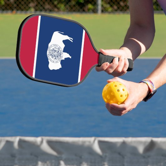 Pickleball Paddle, Wyoming flag Schläger (InSitu)