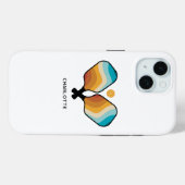 Pickleball Paddles & Ball Individuelle Name Case-Mate iPhone Hülle (Rückseite (Horizontal))