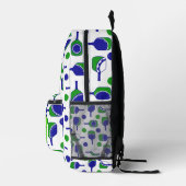 Pickleball Paddles Balls Blue Green Personalisiert Bedruckter Rucksack (Rechts)