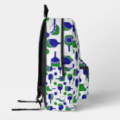 Pickleball Paddles Balls Blue Green Personalisiert Bedruckter Rucksack (Links)