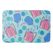 Pickleball Paddles Blue Badematte (Vorderseite)