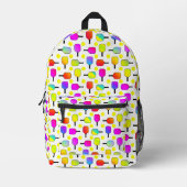 Pickleball Paddles Gelbe Pickleballs farbenfroh Bedruckter Rucksack (Vorderseite)
