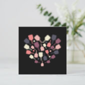 Pickleball Paddles Heart Dankeskarte (Stehend Vorderseite)