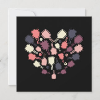 Pickleball Paddles Heart Dankeskarte