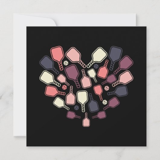 Pickleball Paddles Heart Dankeskarte (Vorderseite)