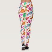 Pickleball Paddles Muster mit Herz Leggings (Rückseite)