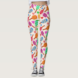 Pickleball Paddles Muster mit Herz Leggings
