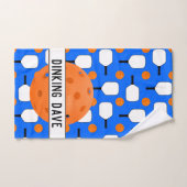 Pickleball Paddles Orange Balls Blau Personalisier Handtuch (Handtuch)